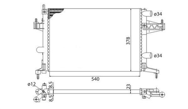 350213829003 MAGNETI MARELLI Радиатор, охлаждение двигателя