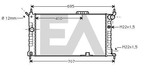 31R54059 EACLIMA Радиатор, охлаждение двигателя