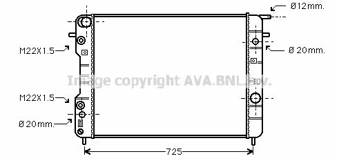 OL2406 AVA QUALITY COOLING Радиатор, охлаждение двигателя