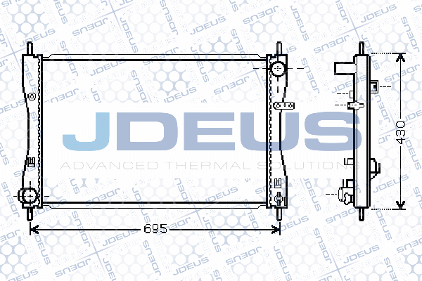 018M39 JDEUS Радиатор, охлаждение двигателя