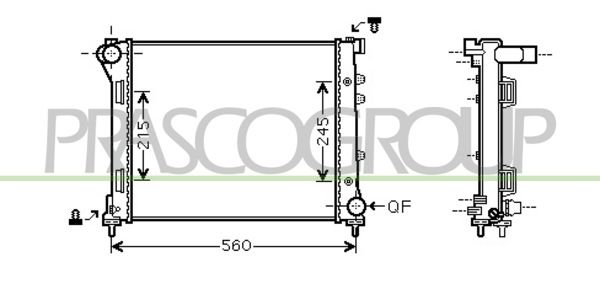 FT030R003 PRASCO Радиатор, охлаждение двигателя