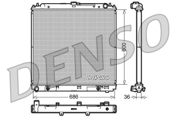 DRM46032 DENSO Радиатор, охлаждение двигателя