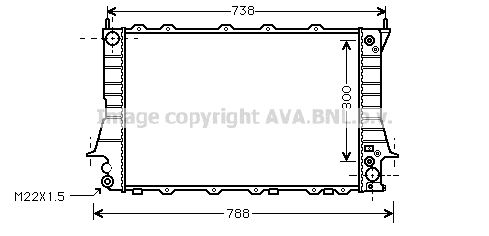 AIA2084 AVA QUALITY COOLING Радиатор, охлаждение двигателя