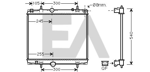 31R55126 EACLIMA Радиатор, охлаждение двигателя