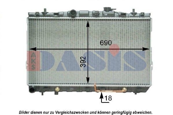 560051N AKS DASIS Радиатор, охлаждение двигателя