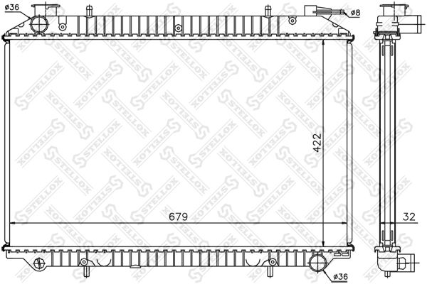 1025975SX STELLOX Радиатор, охлаждение двигателя