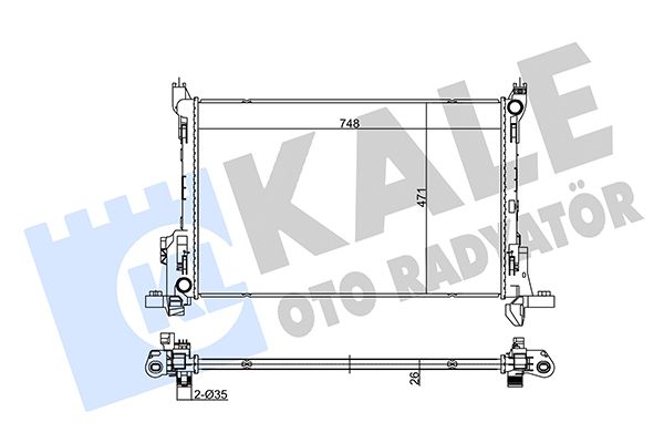 355635 KALE OTO RADYATÖR Радиатор, охлаждение двигателя