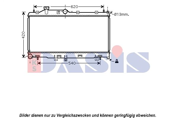 350033N AKS DASIS Радиатор, охлаждение двигателя