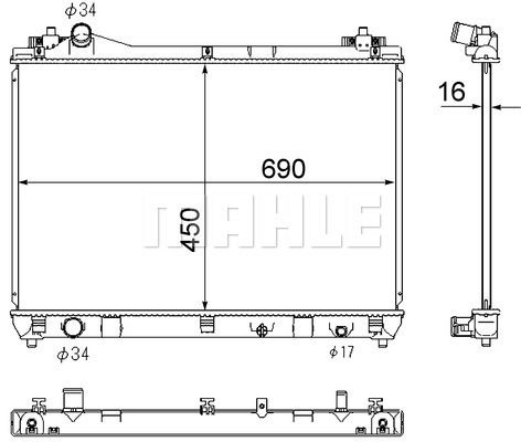 CR1871000S MAHLE Радиатор, охлаждение двигателя