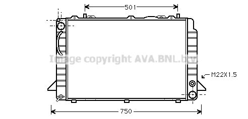 AI2085 AVA QUALITY COOLING Радиатор, охлаждение двигателя