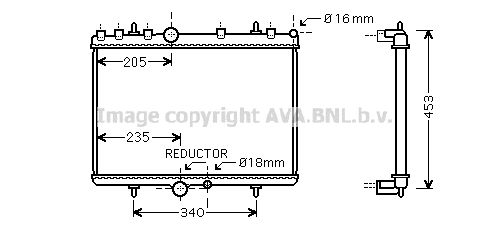 PE2269 AVA QUALITY COOLING Радиатор, охлаждение двигателя