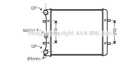 VN2152 AVA QUALITY COOLING Радиатор, охлаждение двигателя