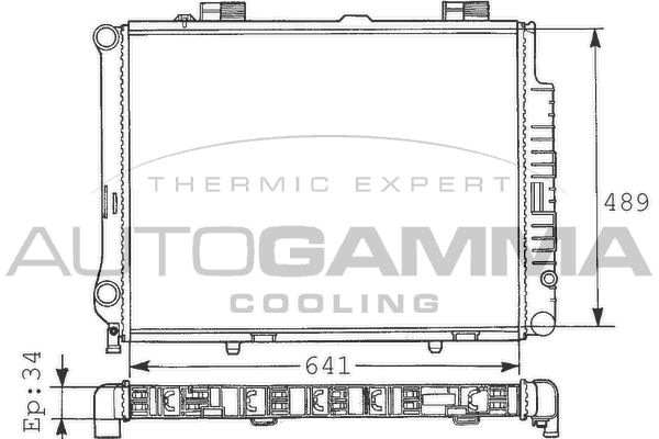 100554 AUTOGAMMA Радиатор, охлаждение двигателя