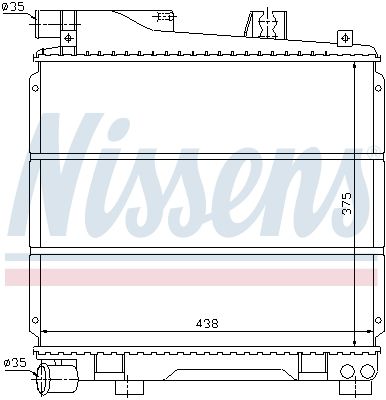 60701 NISSENS Радиатор, охлаждение двигателя