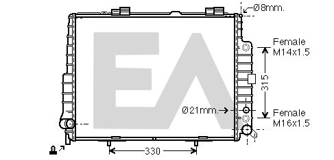 31R50079 EACLIMA Радиатор, охлаждение двигателя