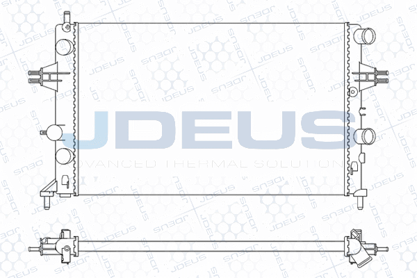 M0200750 JDEUS Радиатор, охлаждение двигателя