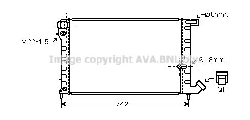 CNA2148 AVA QUALITY COOLING Радиатор, охлаждение двигателя