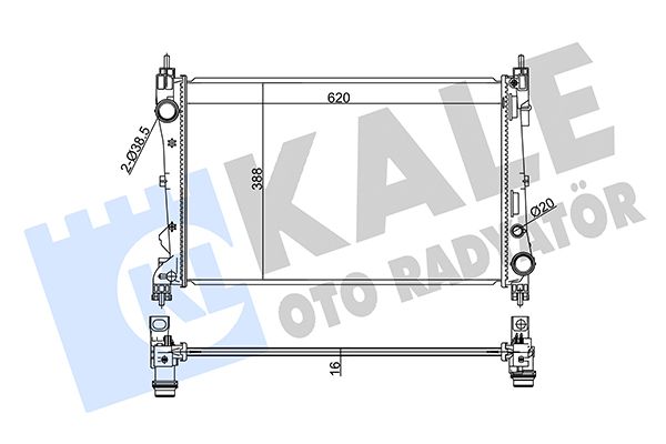 347325 KALE OTO RADYATÖR Радиатор, охлаждение двигателя