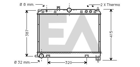 31R05022 EACLIMA Радиатор, охлаждение двигателя