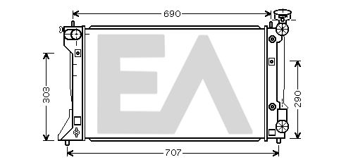 31R71140 EACLIMA Радиатор, охлаждение двигателя