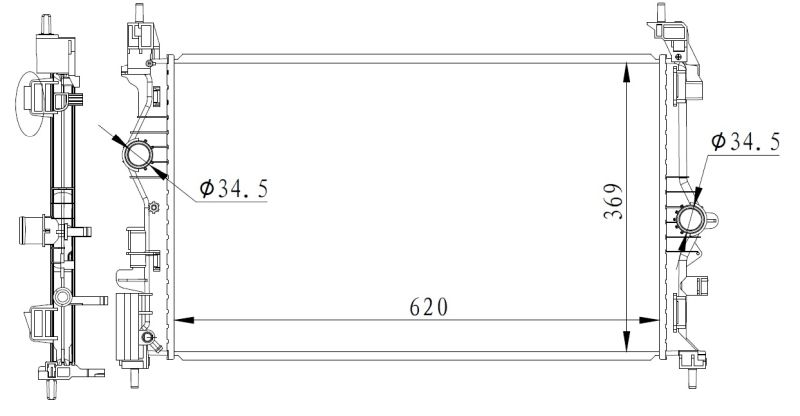 59272 NRF Радиатор, охлаждение двигателя