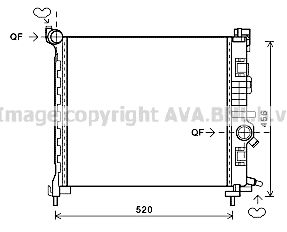 OL2561 AVA QUALITY COOLING Радиатор, охлаждение двигателя