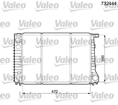 732444 VALEO Радиатор, охлаждение двигателя