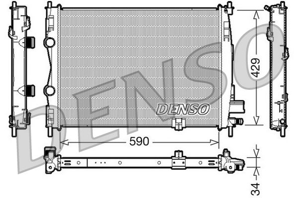 DRM46018 DENSO Радиатор, охлаждение двигателя