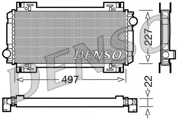 DRM10032 DENSO Радиатор, охлаждение двигателя