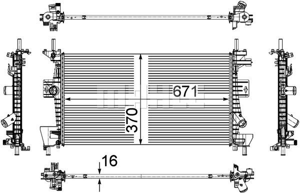 CR1727000P MAHLE Радиатор, охлаждение двигателя