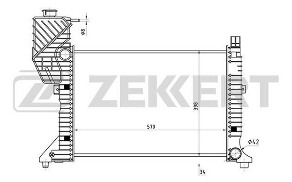 MK1339 ZEKKERT Радиатор, охлаждение двигателя