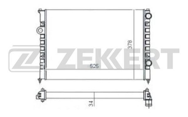 MK1053 ZEKKERT Радиатор, охлаждение двигателя