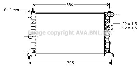 OLA2244 AVA QUALITY COOLING Радиатор, охлаждение двигателя