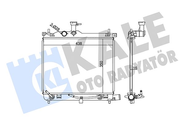 358400 KALE OTO RADYATÖR Радиатор, охлаждение двигателя