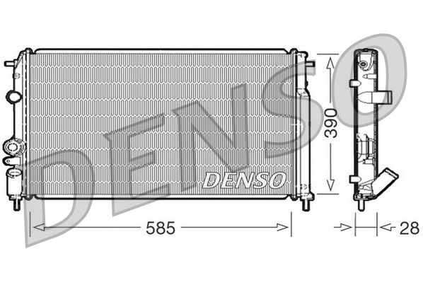 DRM23052 DENSO Радиатор, охлаждение двигателя