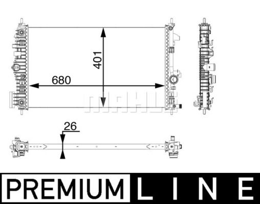 CR927000P MAHLE Радиатор, охлаждение двигателя