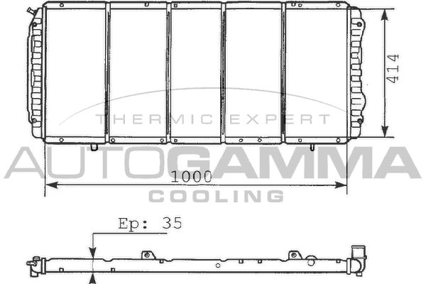 100192 AUTOGAMMA Радиатор, охлаждение двигателя