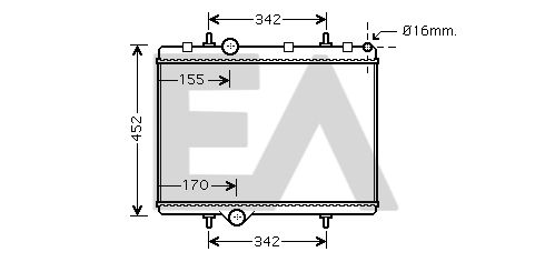 31R55047 EACLIMA Радиатор, охлаждение двигателя