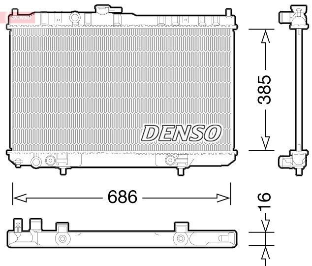 DRM46035 DENSO Радиатор, охлаждение двигателя