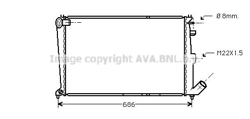 CNA2066 AVA QUALITY COOLING Радиатор, охлаждение двигателя