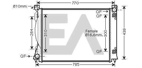 31R02099 EACLIMA Радиатор, охлаждение двигателя