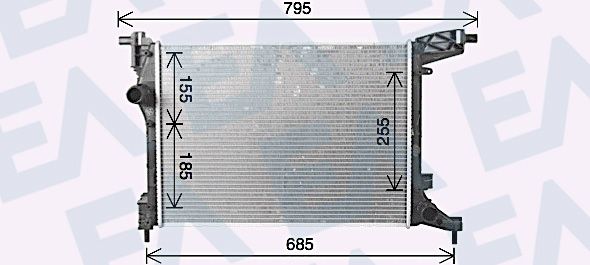 31R25151 EACLIMA Радиатор, охлаждение двигателя