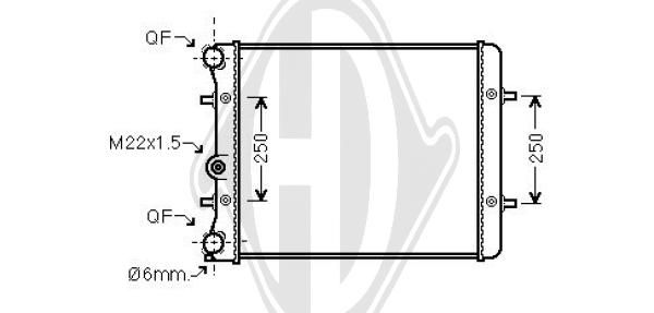 DCM3426 DIEDERICHS Радиатор, охлаждение двигателя