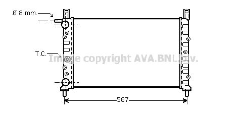 FT2078 AVA QUALITY COOLING Радиатор, охлаждение двигателя