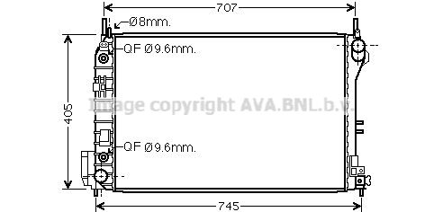 SBA2059 AVA QUALITY COOLING Радиатор, охлаждение двигателя