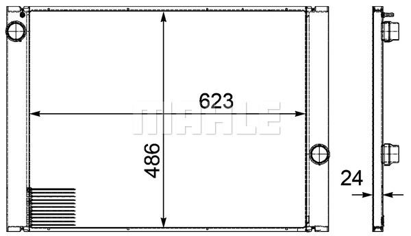 CR581000P MAHLE Радиатор, охлаждение двигателя