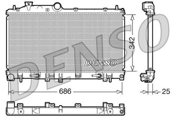 DRM36005 DENSO Радиатор, охлаждение двигателя