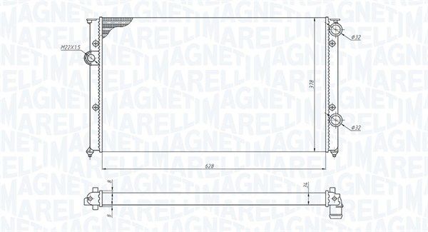 350213191200 MAGNETI MARELLI Радиатор, охлаждение двигателя