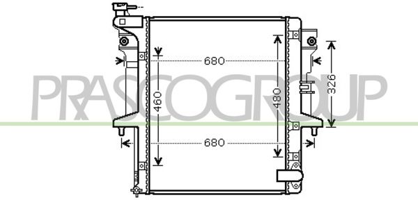 MB821R001 PRASCO Радиатор, охлаждение двигателя