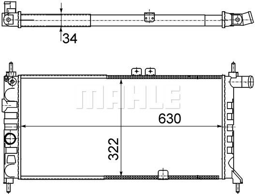 CR441000S MAHLE Радиатор, охлаждение двигателя